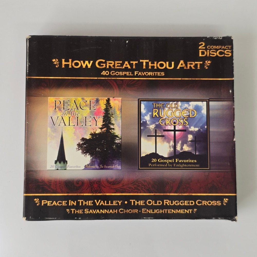 How Great Thou Art Gospel 2 CD Set Peace In The Valley Rugged Cross BCI Music